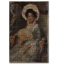 Cakapuzzle Güzel Elbiseler İçindeki Siyahi Kız Puzzle Yapboz MDF (Ahşap) (500 Parça)