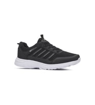 Günlük Erkek Büyük Beden 45-47 Sneaker Spor Ayakkabı Bağcıklı Fileli Rahat  2080 (Siyah - Beyaz)