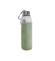 Peluş Kılıflı Cam Matara 750 Ml (Yeşil)