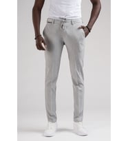 Ecer Slimfit Beli Yarım Lastikli Ve İplikli İnce Çizgili Yazlık Jogger Pantolon (Gri)