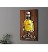 BK Gift Kişiye Özel Kabartma Tasarımlı Ahşap Bar Tabelası 61cm, Home Bar Tabela, Rustik Ev Dekorasyonu, Duvar Dekoru (Model 4)