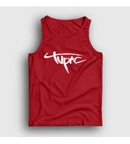Presmono Unisex Sarı Logo Tupac Shakur Atlet 46113tt (Kırmızı)