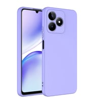 Realme C53 Kılıf Kamera Korumalı iÇi Süet Dokulu Lansman Tipi Silikon (Lila)