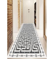 Dijital Baskılı Kaymaz Taban Yıkanabilir Modern Yolluk Ve Koridor Halısı NDU-HS-207 (Çok Renkli)