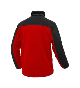 Ghassy Co. Erkek Antipilling Thermal Garnili Tam Fermuarlı Polar Ceket (Kırmızı)