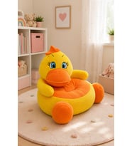 Yumuşak Kumaş Tavşan  Bebek Çocuk Puf (Sarı)