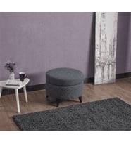 Melina Renk Seçenekli Modern Tasarımlı Puf (Gri)