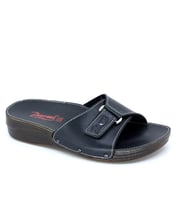 Trendyshose 14704 Kadın Anatomıc Taban Mineli Günlük Terlik (Siyah)