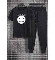 Unisex Dream Baskılı 2'li Eşofman Takımı (Siyah)