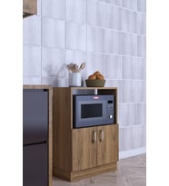 Makro Dolap Çok Amaçlı Mikrodalga Fırın Dolabı mdf (Ceviz)