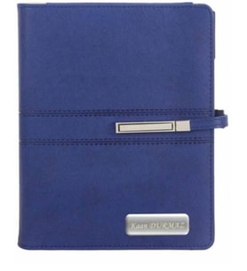 Uzun Kilitli Organizer Termo Deri Hesap Makineli - Mekanizmalı Tarihsiz Defter - Kişiye Özel Isimli (Lacivert)