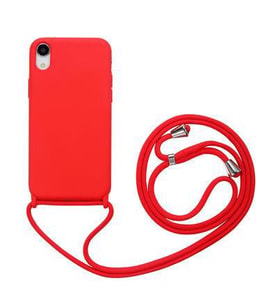 iPhone XR 6.1 Kılıf Kamera Çıkıntılı Airbag Askılı Tasarım Sert Silikon (Kırmızı)