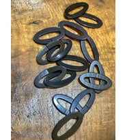 15 ADET GEÇMELİ ÇANTA GİYİM AKSESUARI  5X2 CM (Siyah)
