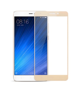 Xiaomi Mi 5S Plus Ekranı Tam Kaplayan Düz Cam Koruyucu (Gold)