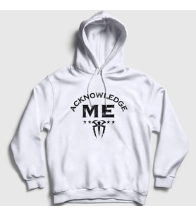 Presmono Unisex Beyaz Acknowledge Me Wwe Roman Reigns Kapüşonlu Sweatshirt 451663tt (Beyaz)