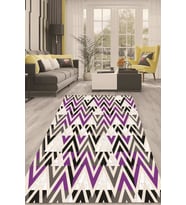 Dijital Kaymaz Taban Yıkanabilir Modern Renkli Salon Halısı Mutfak Halısı Yolluk ND-HT-777 (Mor)