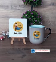 Öğretmenler Günü Hediyesi Dekoratif Taş, Kupa Bardak Kırmızı Hediye (Model 9)