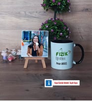 Fizik Öğretmeni Fotoğraflı Dekoratif Taş, Kupa Bardak Beyaz Hediye Öğretmenler Günü Hediyesi (Model 11)