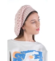 Siyah Triko Tek Kat Ressam Bere (Pudra)