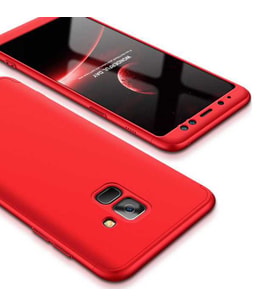 Galaxy A8 Plus 2018 Kılıf Zore Ays Full Koruma Kılıf (Kırmızı)
