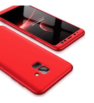 Galaxy A8 Plus 2018 Kılıf Zore Ays Full Koruma Kılıf (Kırmızı)