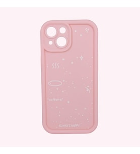 IPHONE 13; DESENLİ, KENARI ÇIKNTILI, DARBE ÖNLEYİCİ, KAMERA KORUYUCU LÜKS SİLİKON KILIF (Gül Kurusu)