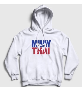 Presmono Unisex Beyaz Mma Ufc Muay Thai Kapüşonlu Sweatshirt 454959tt (Beyaz)