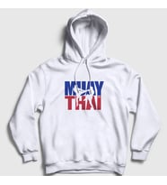 Presmono Unisex Beyaz Mma Ufc Muay Thai Kapüşonlu Sweatshirt 454959tt (Beyaz)