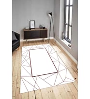 Dijital Baskılı Yıkanabilir Kaymaz Modern Renkli Salon Halısı Mutfak Halısı Yolluk ND-HY-993 (Kırmızı)