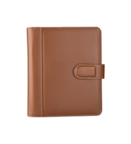 Organizer Ajanda Kılıflı A5 4 Halkalı 15x21 4 Delikli Tarihli Çizgili Blok Rainbow Vegan 19,5x23 cm (Taba)