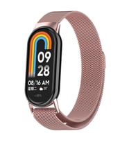 Microsonic Xiaomi Mi Band 8 Milanese Loop Kordon Siyah (Pembe)