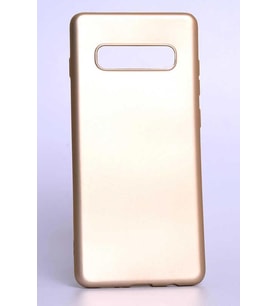 Galaxy S10 Kılıf Kamera Çıkıntılı Soft Silikon (Gold)