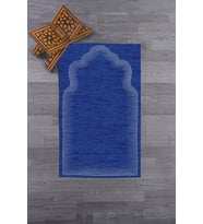 EVDEYA Dijital Baskılı Yıkanabilir Hediyelik Namazlık Seccade 70x130 cm, SECCADE-13-GRİ, (Mavi)