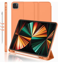 Apple iPad Pro 11 3. Nesil 4. Nesil Kılıf Kalem Bölmeli Smart Case 2020-2023 (Turuncu)