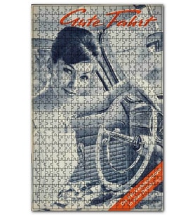 Cakapuzzle Araba Reklamı 1950 ler Kadın Görseli Puzzle Yapboz MDF (Ahşap) (255 Parça)