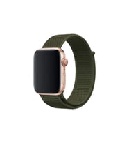 BİPOWER Apple Watch 42-44 mm KRD3 Hasır Kordon (Haki)