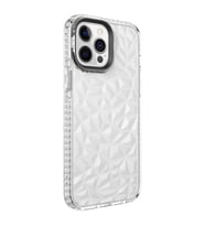Uyumlu Model Apple iPhone 13 Pro Kılıf Bumper Şeffaf Buzlu Kapak (Beyaz)