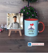Askere Hediye Fotoğraflı Dekoratif Taş, Kupa Bardak Beyaz Hediye (Model 13)