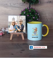 Babalar Günü Hediyesi Fotoğraflı Dekoratif Taş, Kupa Bardak Beyaz Hediye Babaya Hediye (Model 7)