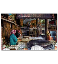 Cakapuzzle Sacda Ekmek Yapan Kadınlar  Puzzle Yapboz MDF (Ahşap) (1000 Parça)