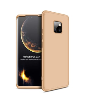 Microsonic Huawei Mate 20 Pro Kılıf Double Dip 360 Protective (Gold)