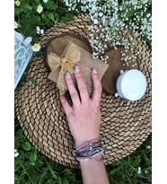 serapis accessories Boncuklu Mıknatıs Kapamalı Bileklik Kadın / Kız (Lila)