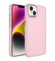 iPhone 14 Plus Kılıf Luna Dışı Soft Yumuşak İçi Kadife Kılıf (Pembe)
