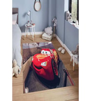 Dijital Baskılı Kaymaz Taban Yıkanabilir Kolay Temizlenir Modern Çocuk Odası Halısı NDÇ-HP-693 (Kırmızı)