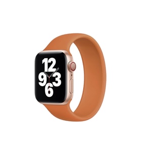 BİPOWER Apple Watch 42-44mm KRD18 Silikon Solo Kordon S Beden (Turuncu)