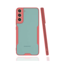 Galaxy S22 Plus Kılıf Kamera Korumalı Arkası Şeffaf Silikon (Pembe)