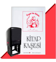 Kişiye Özel  Dinazorlar Tarihli Kitap Kaşesi (Kırmızı)
