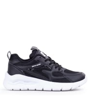 Pierre Cardin Kadın Düz Sneaker Ayakkabı Günlük Spor Ayakkab (Siyah - Beyaz)