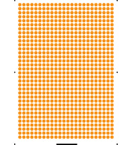 1 cm Çapında Renkli Stıcker Etiketler - 816 adetlik tabakalar halinde etiket (Turuncu)