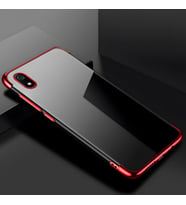 Xiaomi Redmi 7A Kılıf Dört Köşeli Lazer Silikon Kılıf (Kırmızı)